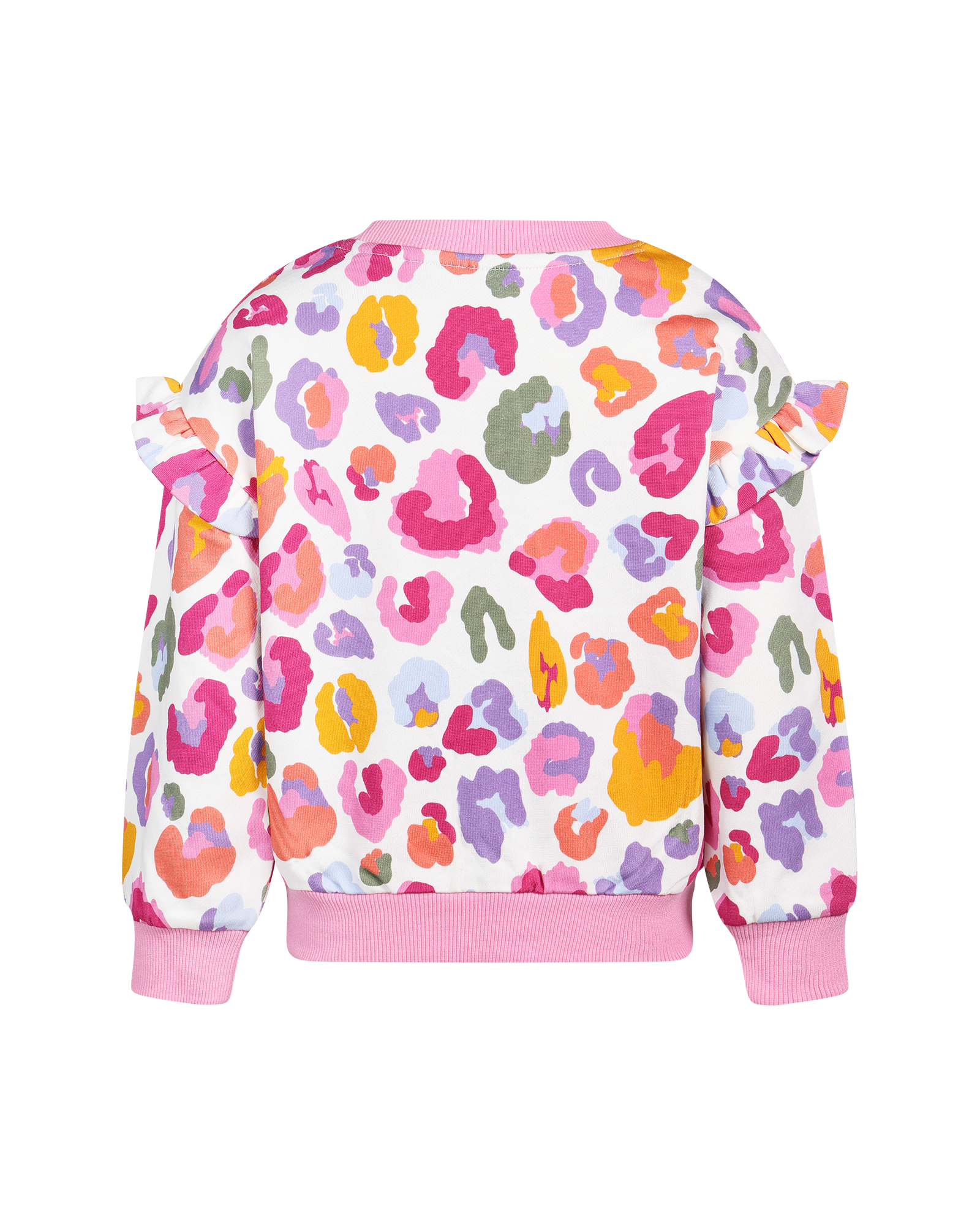 RAINBOW LEOPARD JESSICA FRILL SWEATSHIRT
