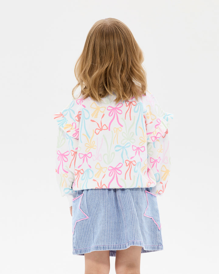 RIBBONS JESSICA FRILL SWEATSHIRT