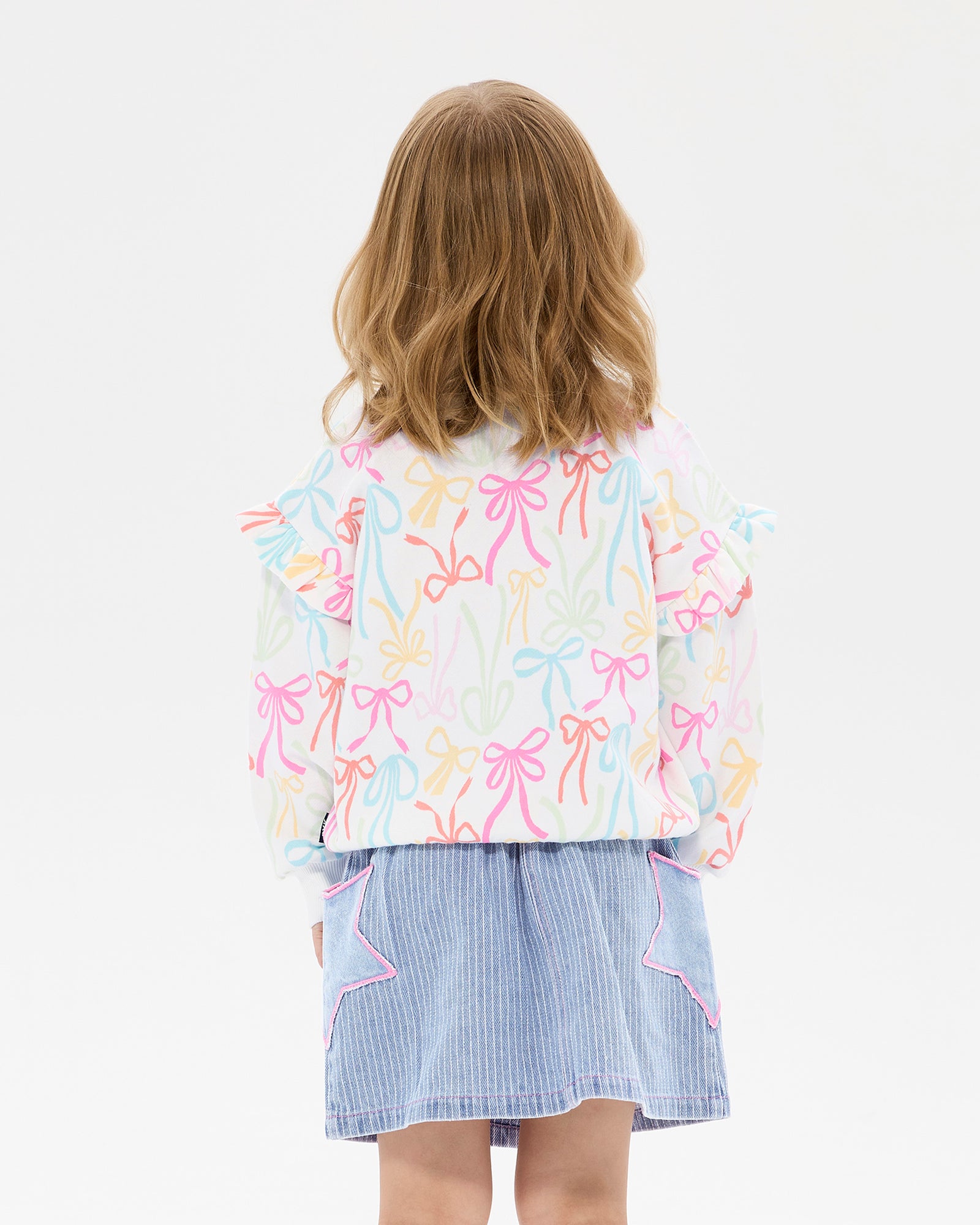RIBBONS JESSICA FRILL SWEATSHIRT