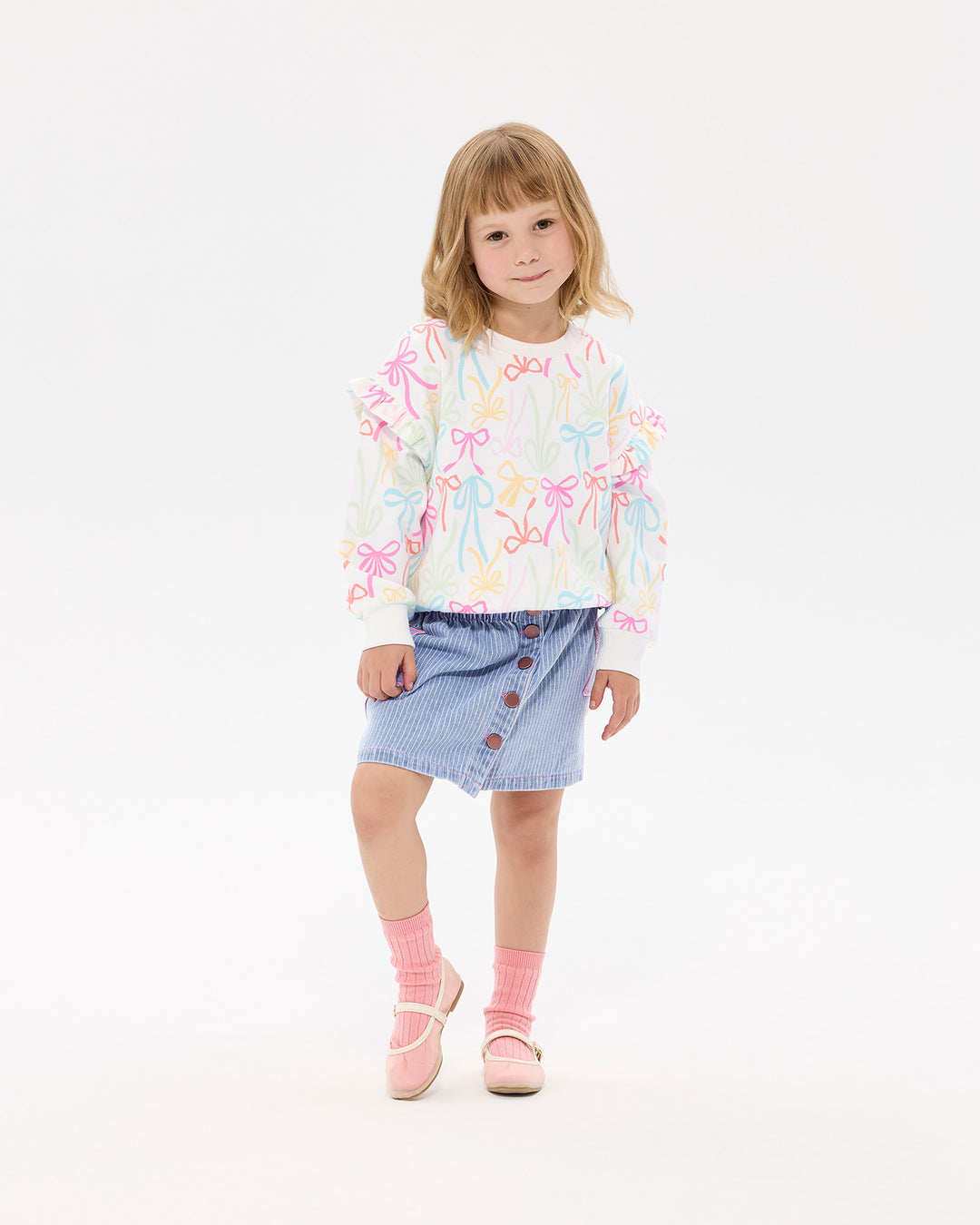 RIBBONS JESSICA FRILL SWEATSHIRT