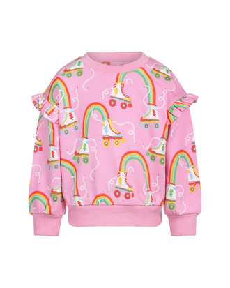 LET THE GOOD TIMES ROLL JESSICA FRILL SWEATSHIRT