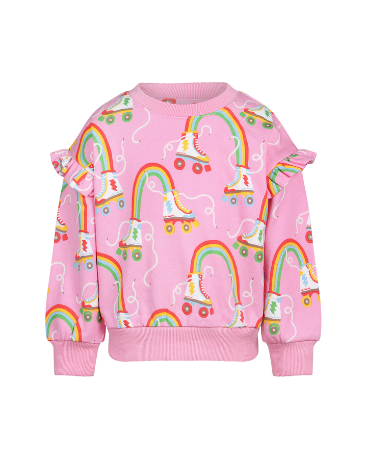 LET THE GOOD TIMES ROLL JESSICA FRILL SWEATSHIRT