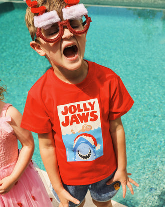 RILEY TEE IN HOLIDAY RED