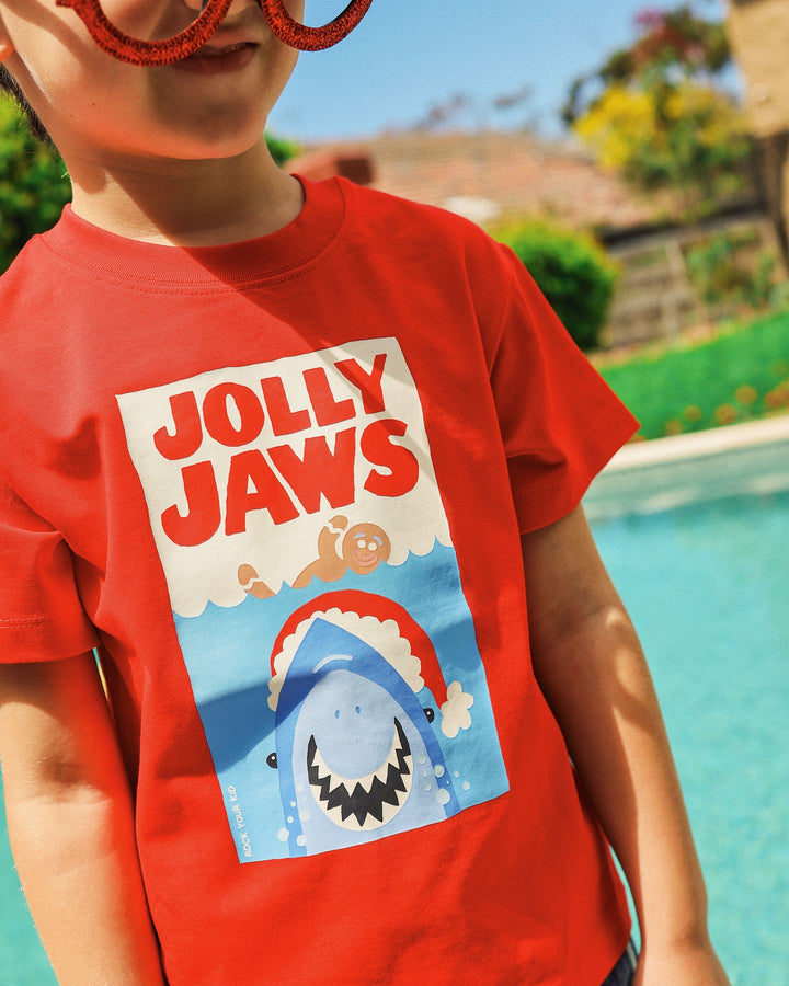 RILEY TEE IN HOLIDAY RED