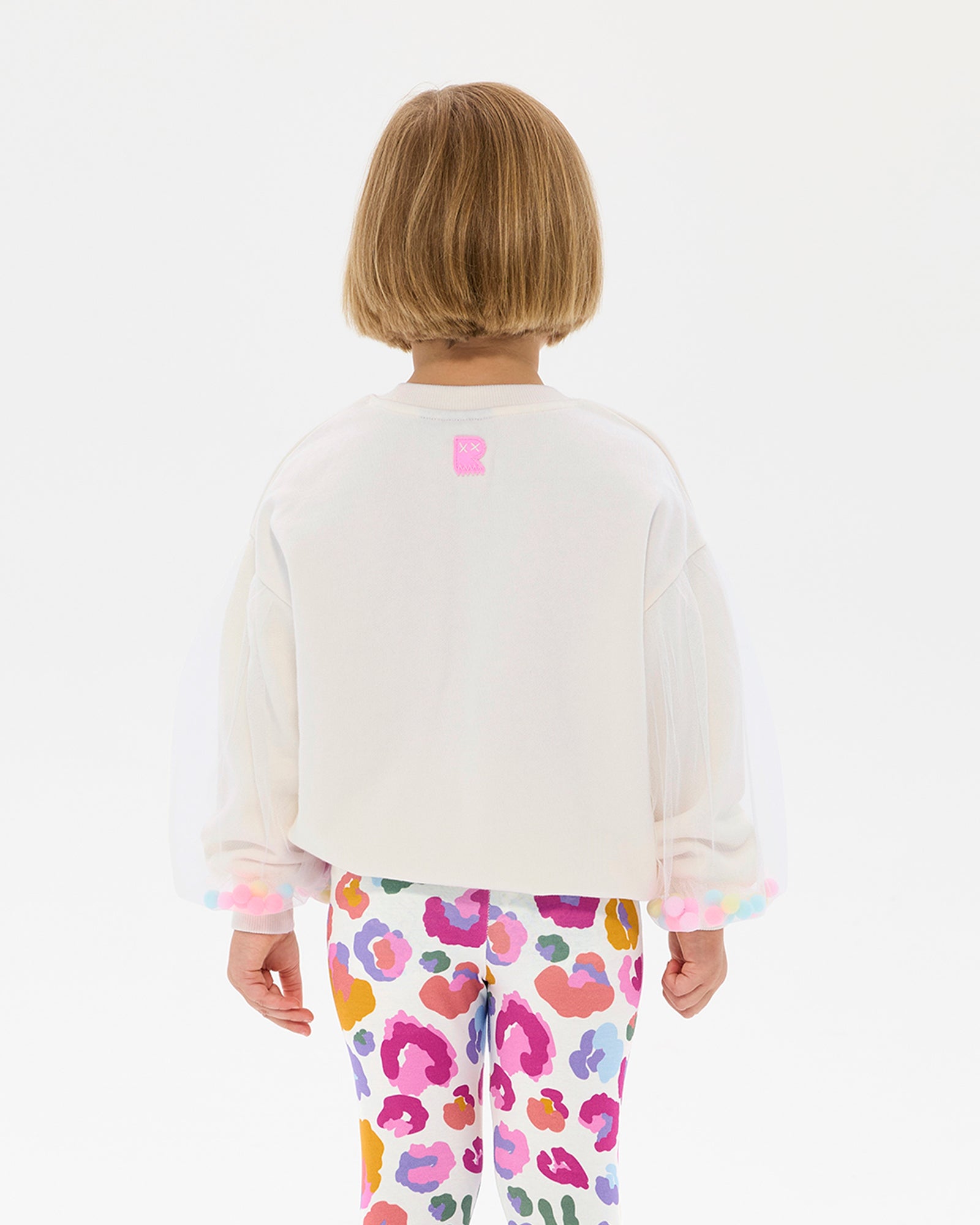 LEOPARD POM POM SWEATSHIRT