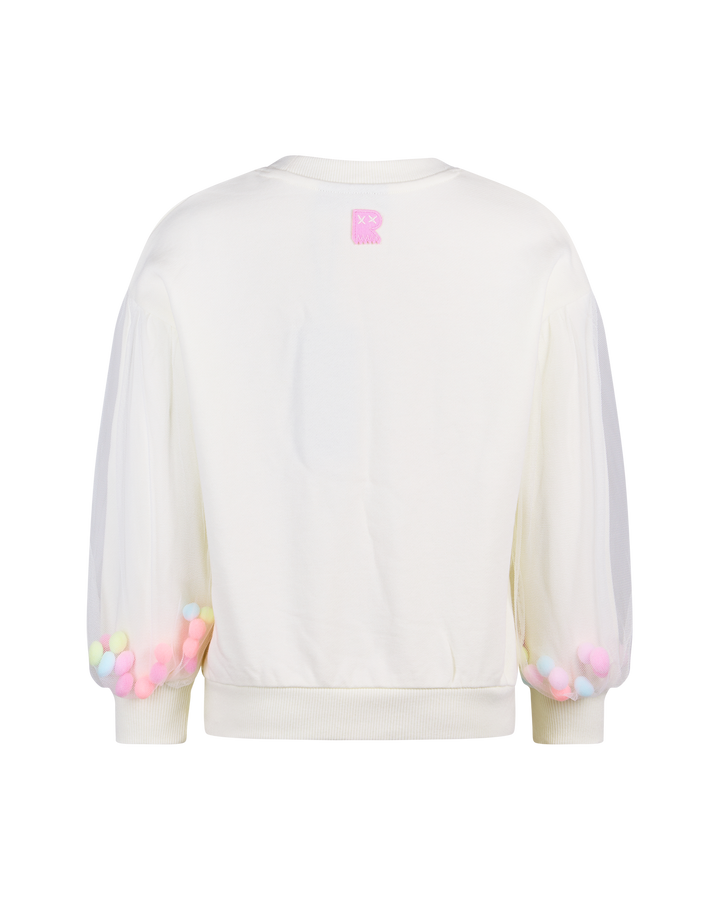 LEOPARD POM POM SWEATSHIRT