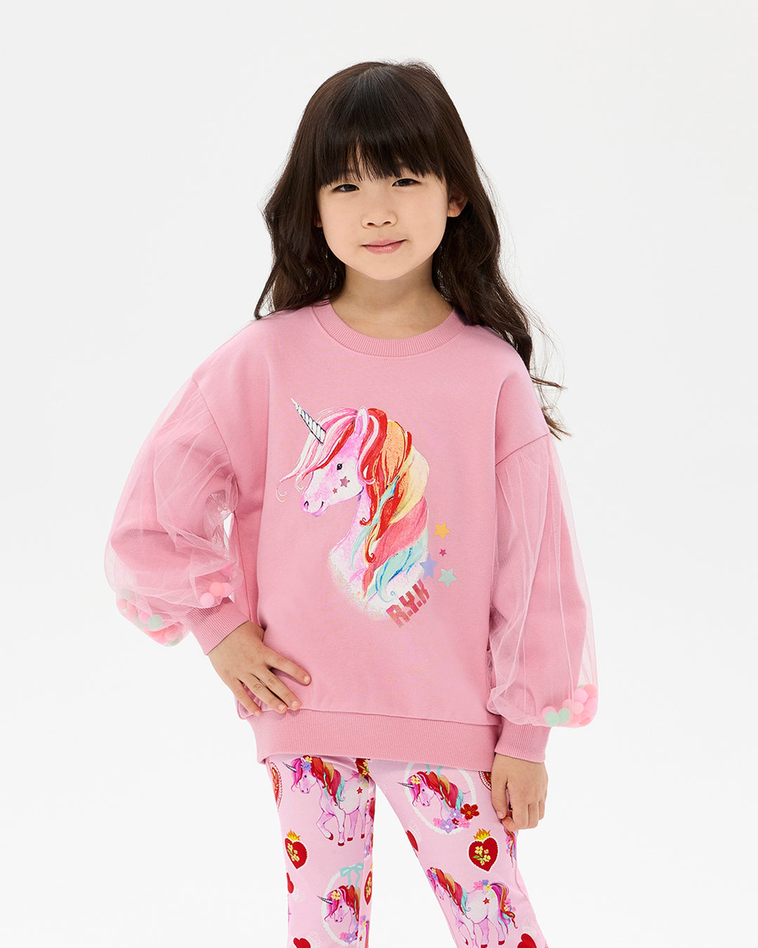 UNICORN HEARTS POM POM SWEATSHIRT | Rock Your Baby