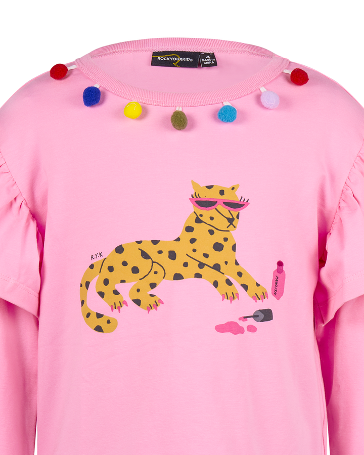 LEOPARD LONG SLEEVE MEADOW T-SHIRT