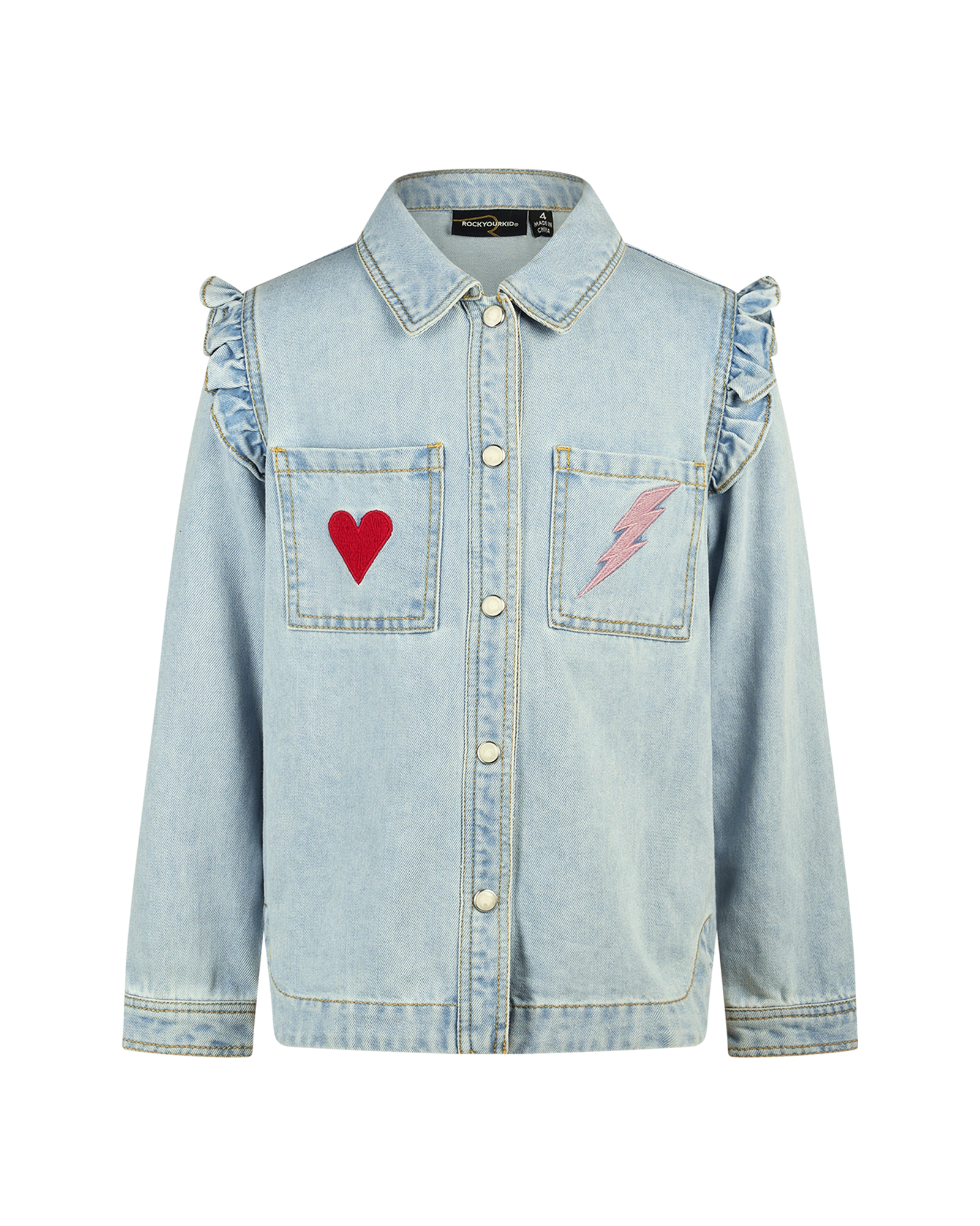 WILD AT HEART DENIM FERN SHIRT | Rock Your Baby