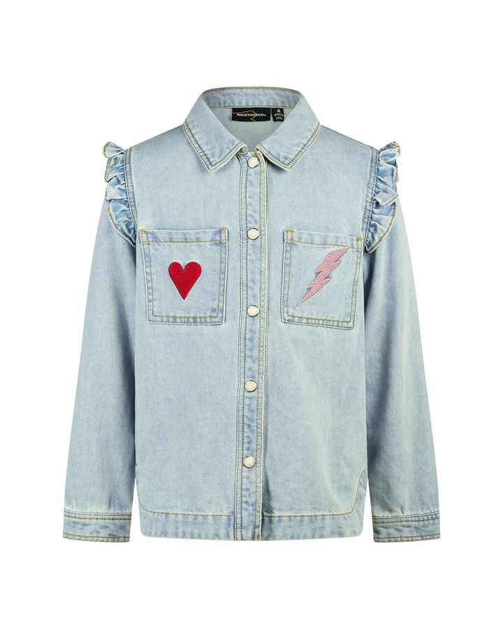 WILD AT HEART DENIM FERN SHIRT | Rock Your Baby