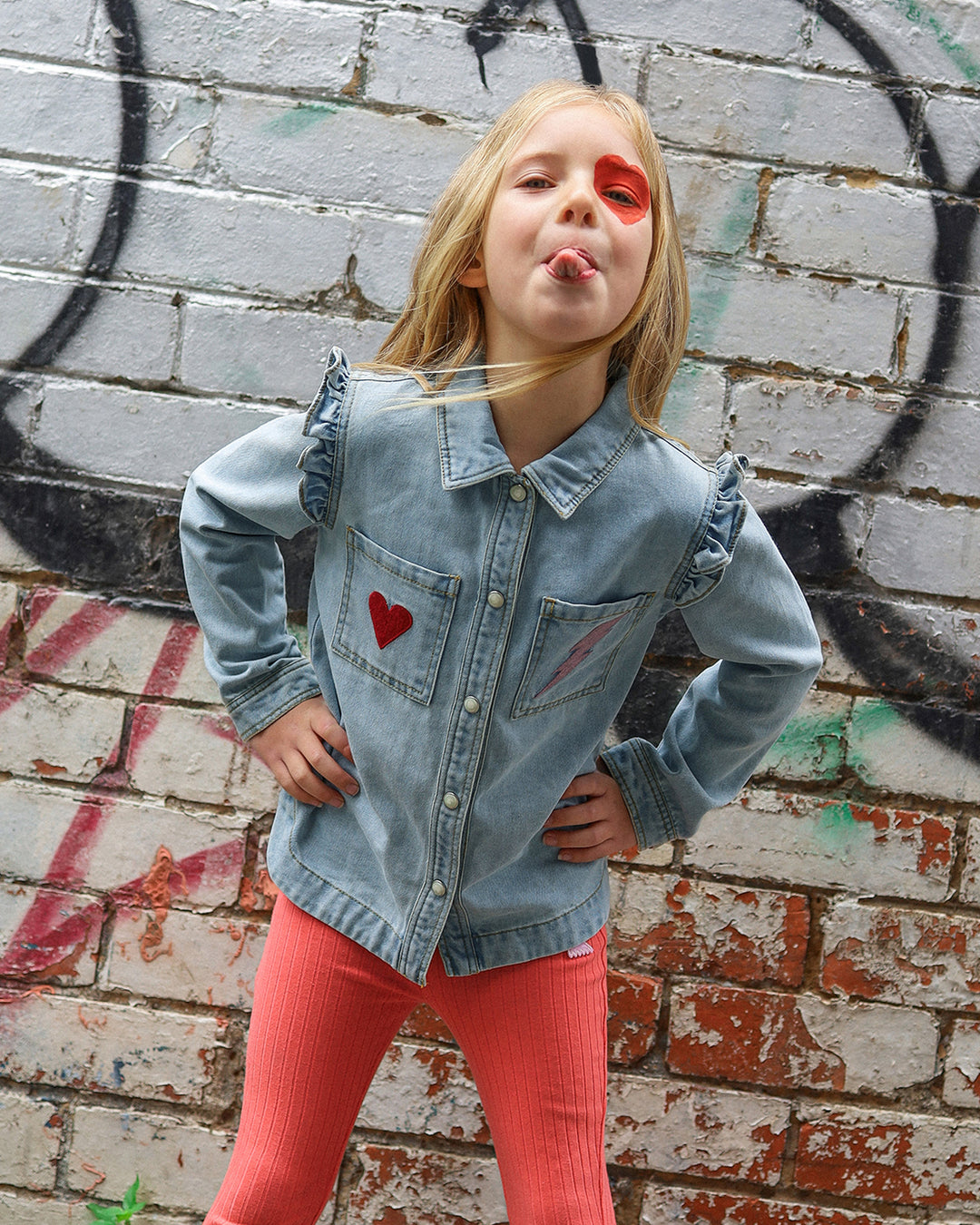 WILD AT HEART DENIM FERN SHIRT