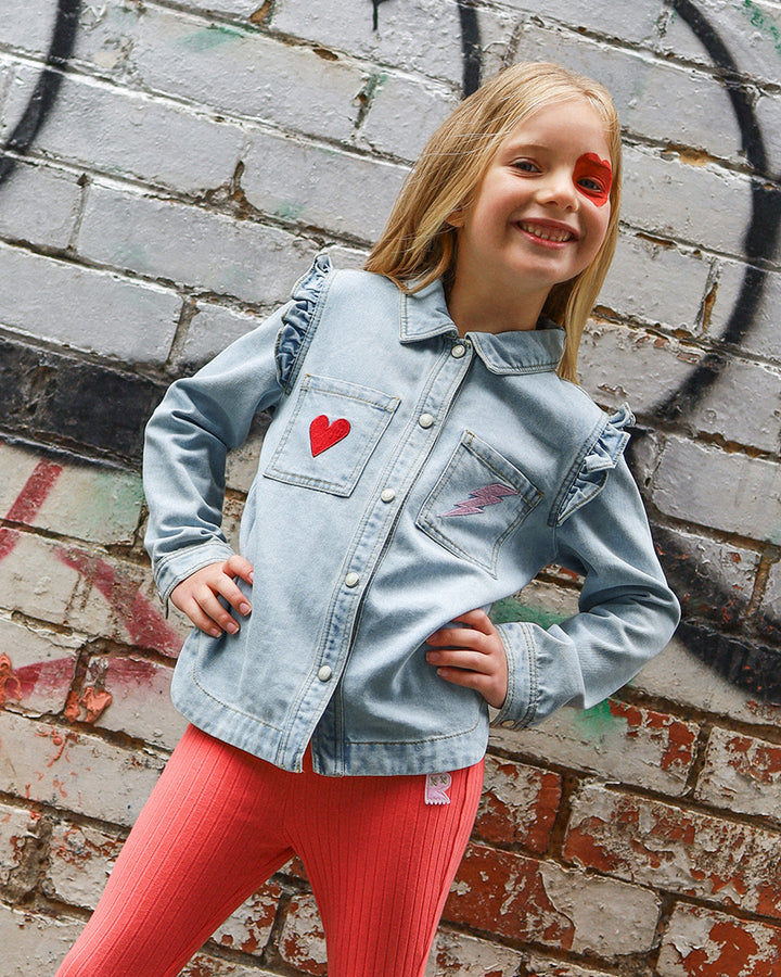 WILD AT HEART DENIM FERN SHIRT