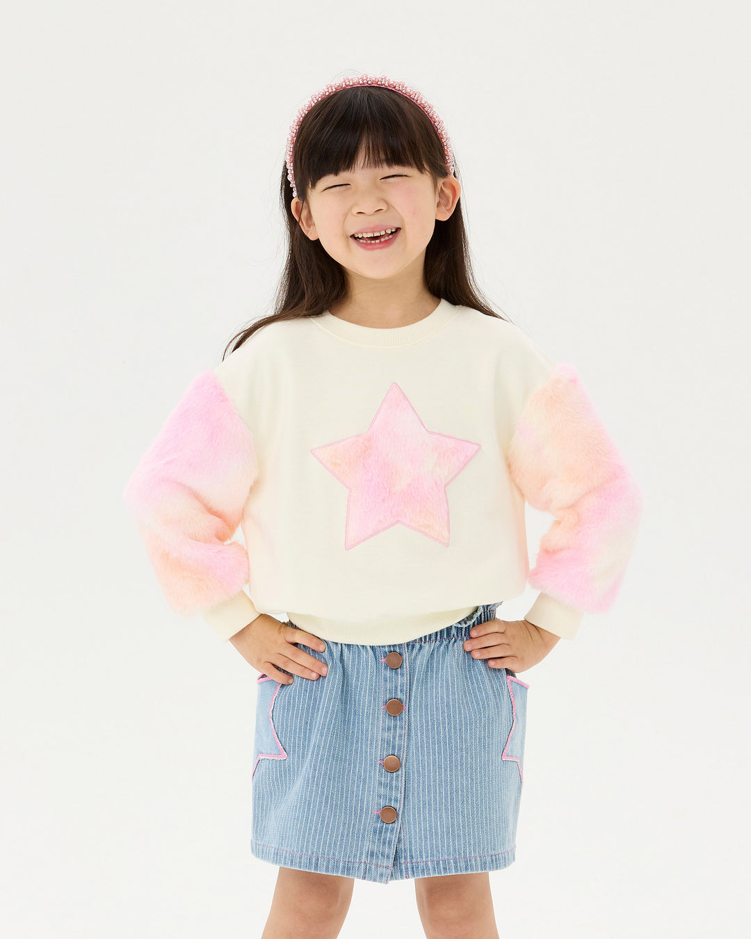 FUZZY STAR TESSA SWEATSHIRT