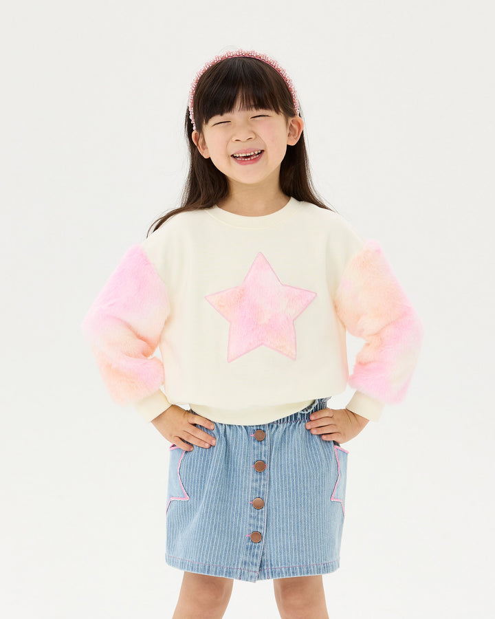 FUZZY STAR TESSA SWEATSHIRT