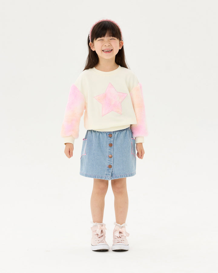 FUZZY STAR TESSA SWEATSHIRT