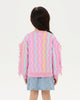 CANDY STRIPE FUNKY FRINGE SWEATSHIRT