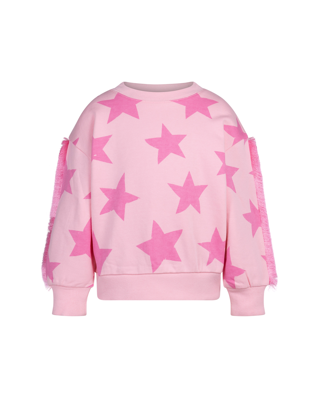 PINK STAR FUNKY FRINGE SWEATSHIRT