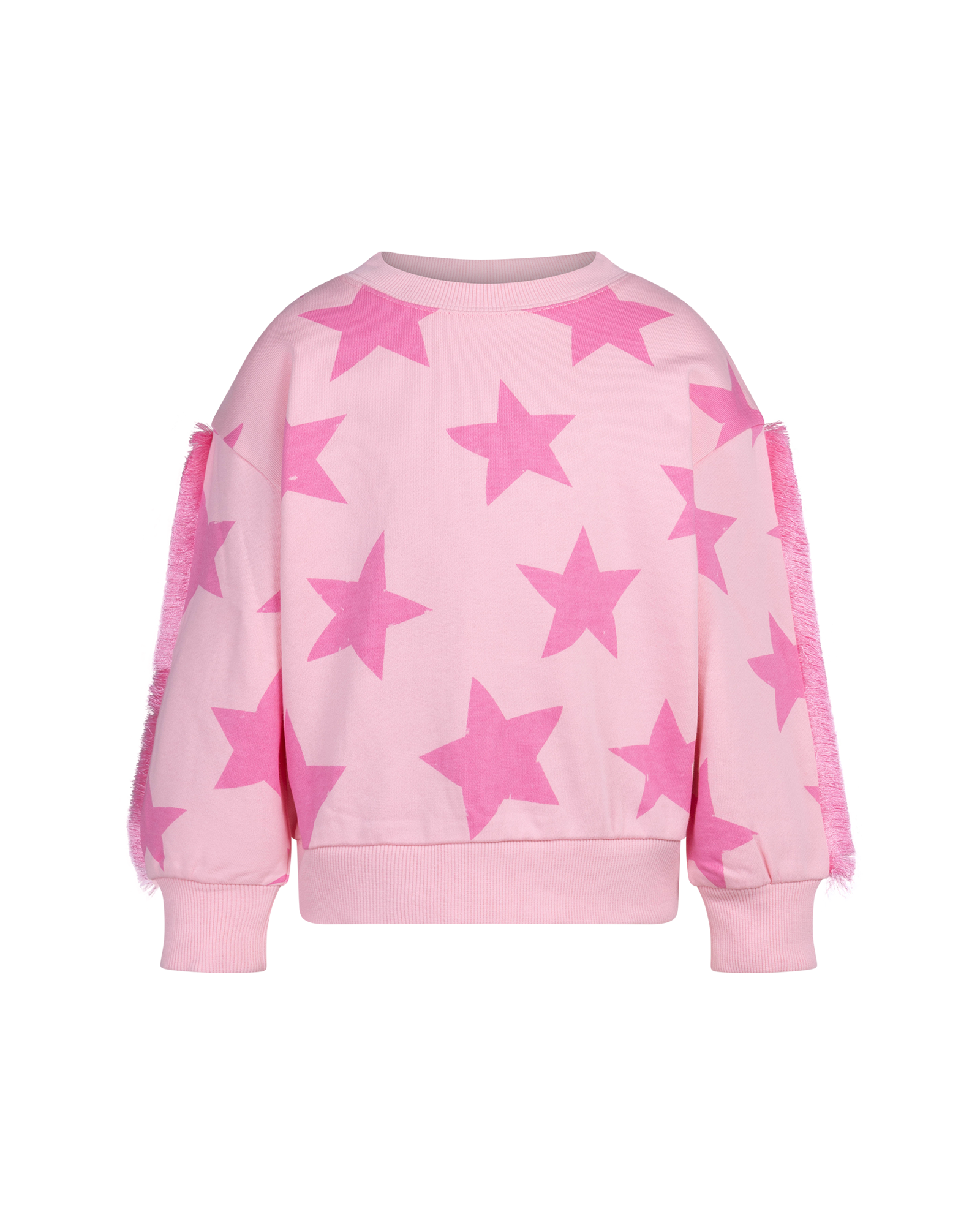 PINK STAR FUNKY FRINGE SWEATSHIRT