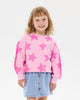 PINK STAR FUNKY FRINGE SWEATSHIRT