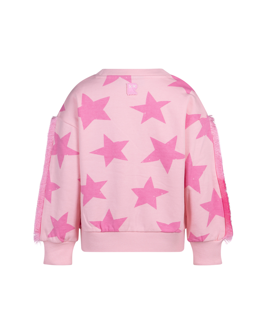 PINK STAR FUNKY FRINGE SWEATSHIRT