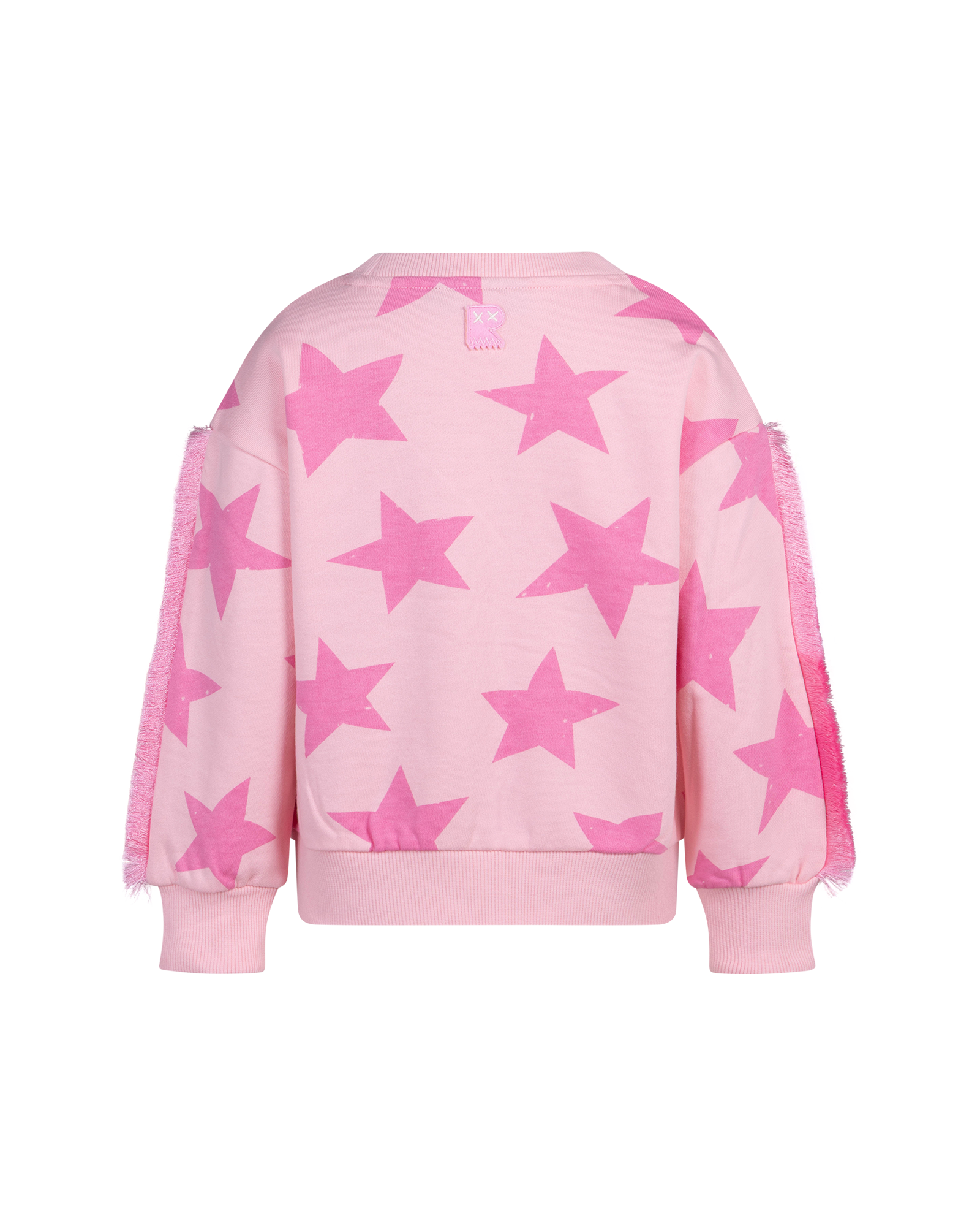 PINK STAR FUNKY FRINGE SWEATSHIRT
