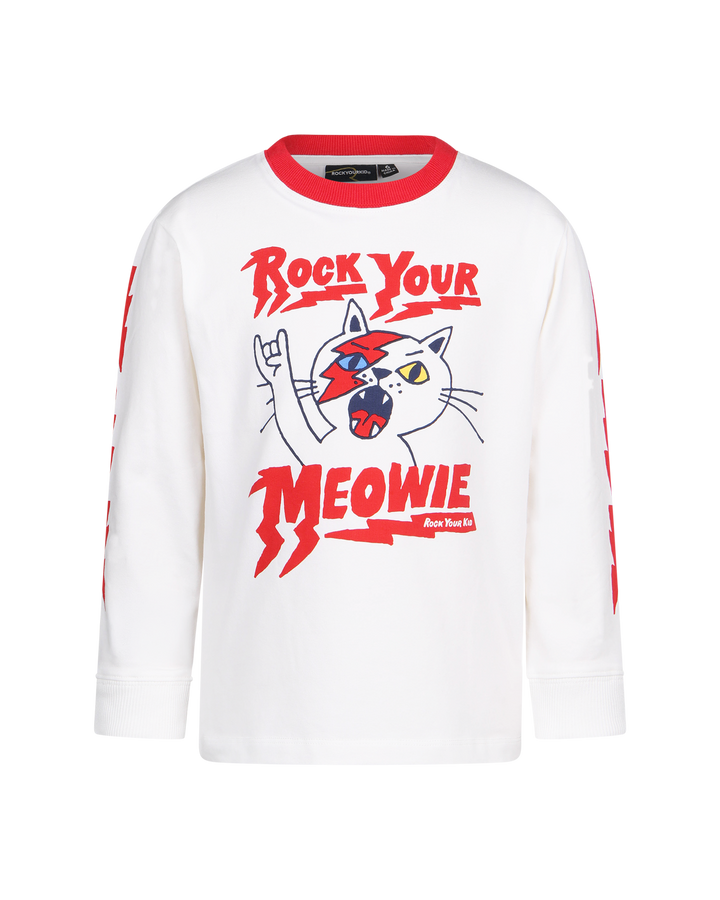 ROCK YOUR MEOWIE DAVID LONG SLEEVE T-SHIRT