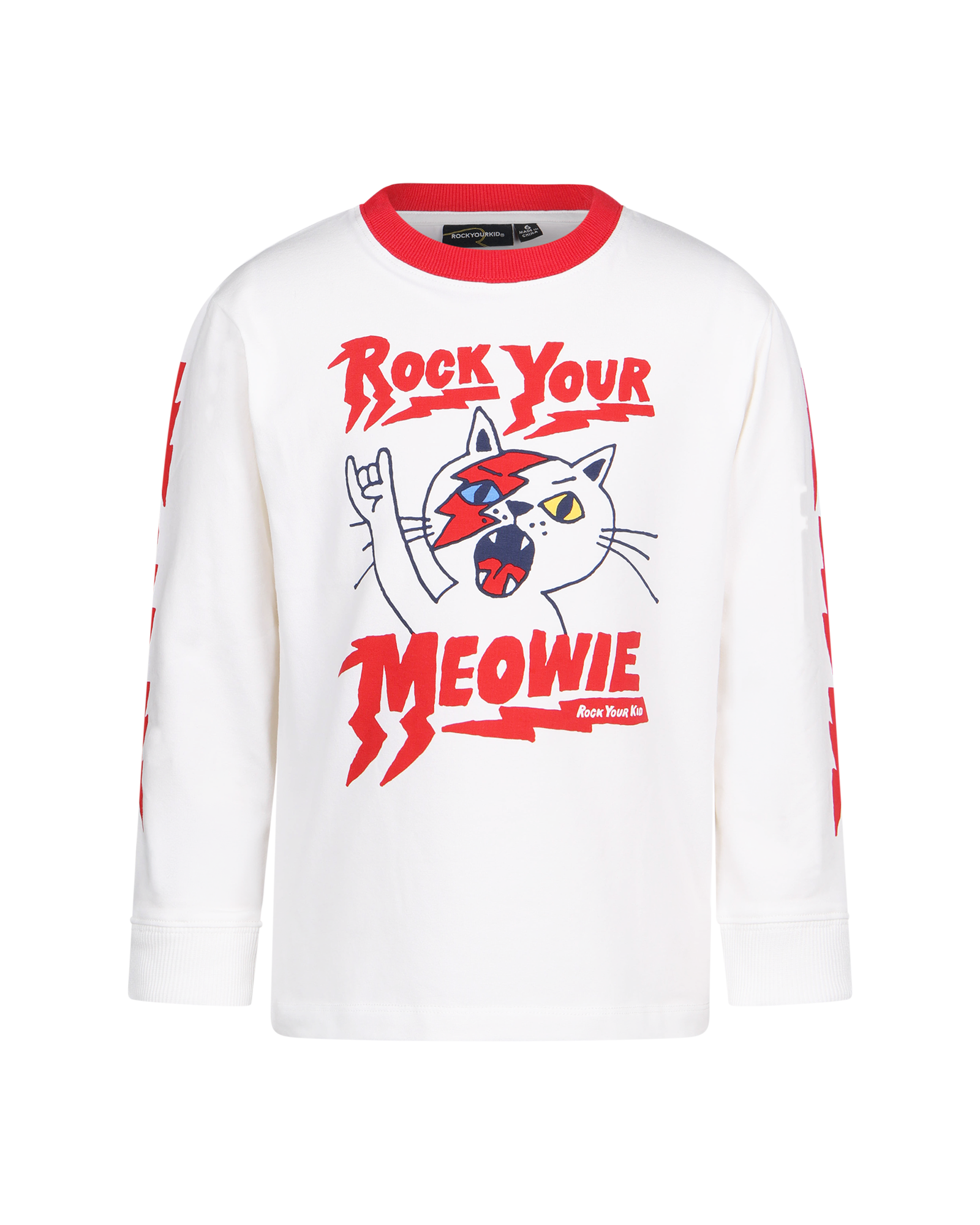 ROCK YOUR MEOWIE DAVID LONG SLEEVE T-SHIRT