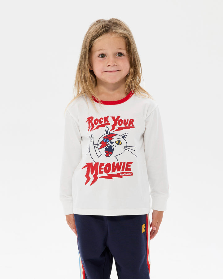 ROCK YOUR MEOWIE DAVID LONG SLEEVE T-SHIRT