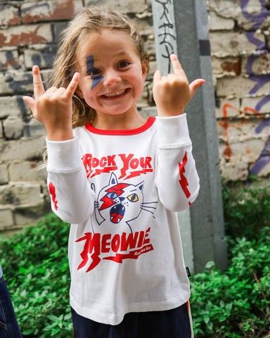 ROCK YOUR MEOWIE DAVID LONG SLEEVE T-SHIRT