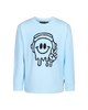 CHILL OUT DAVID LONG SLEEVE T-SHIRT IN LIGHT BLUE