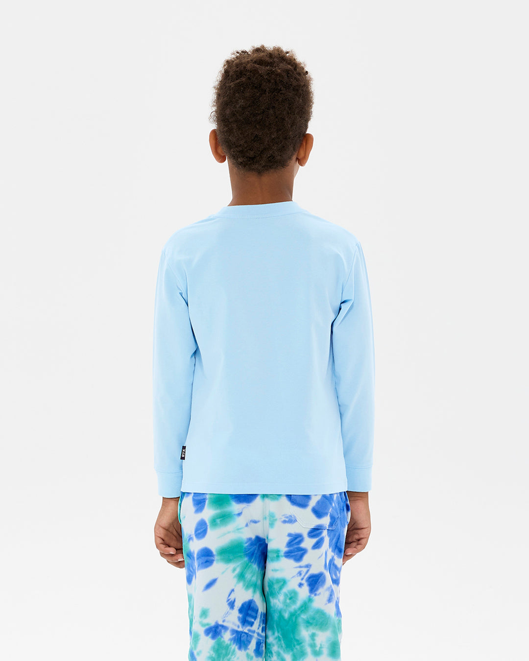 CHILL OUT DAVID LONG SLEEVE T-SHIRT IN LIGHT BLUE