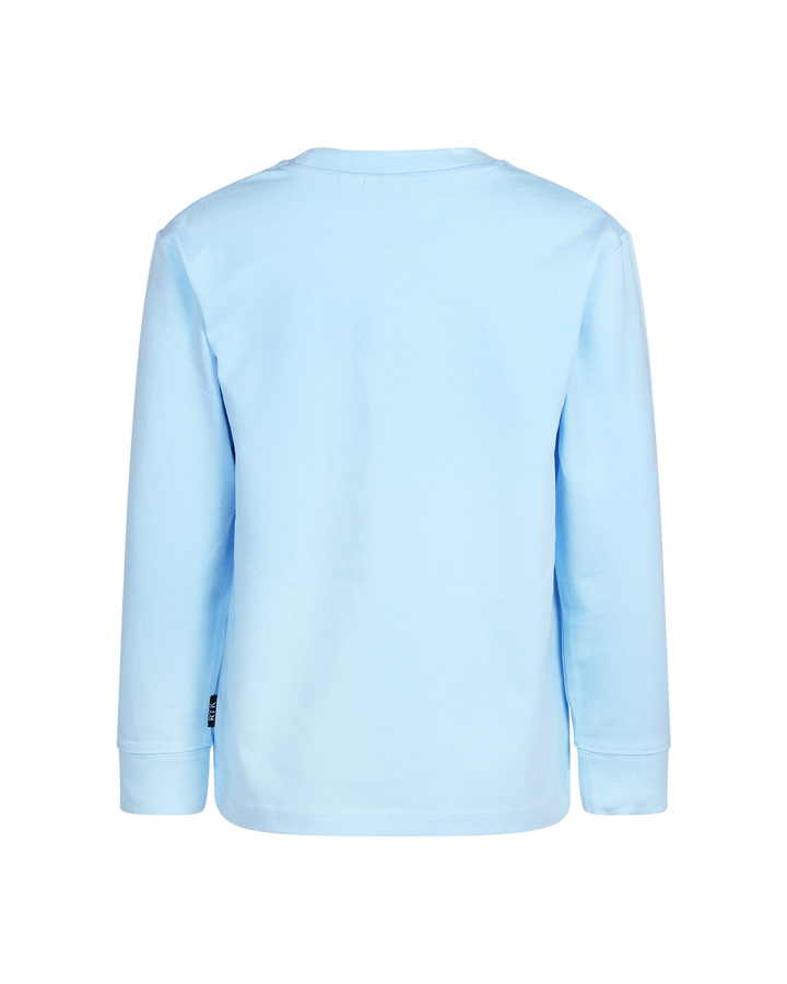 CHILL OUT DAVID LONG SLEEVE T-SHIRT IN LIGHT BLUE