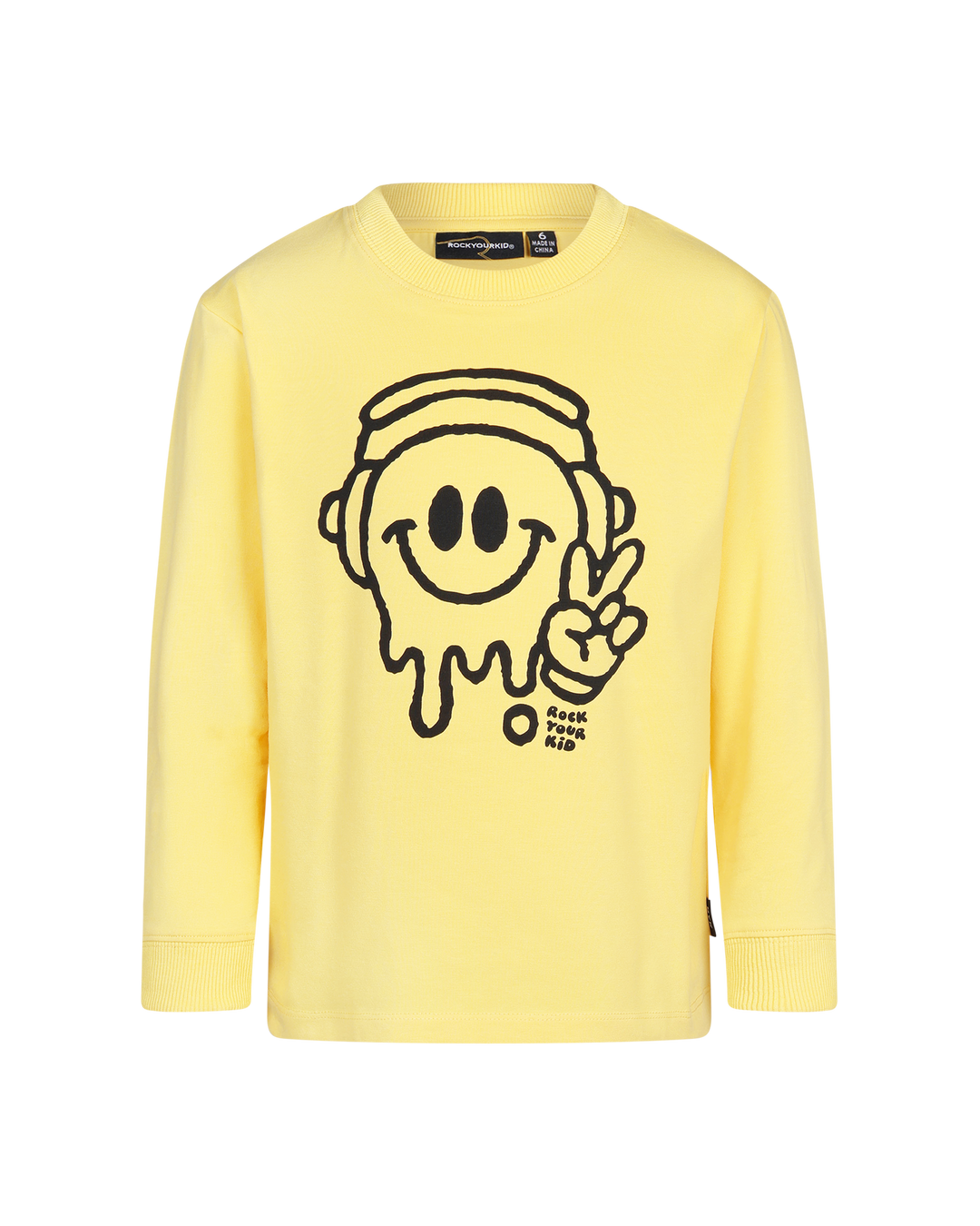 CHILL OUT DAVID LONG SLEEVE T-SHIRT IN YELLOW