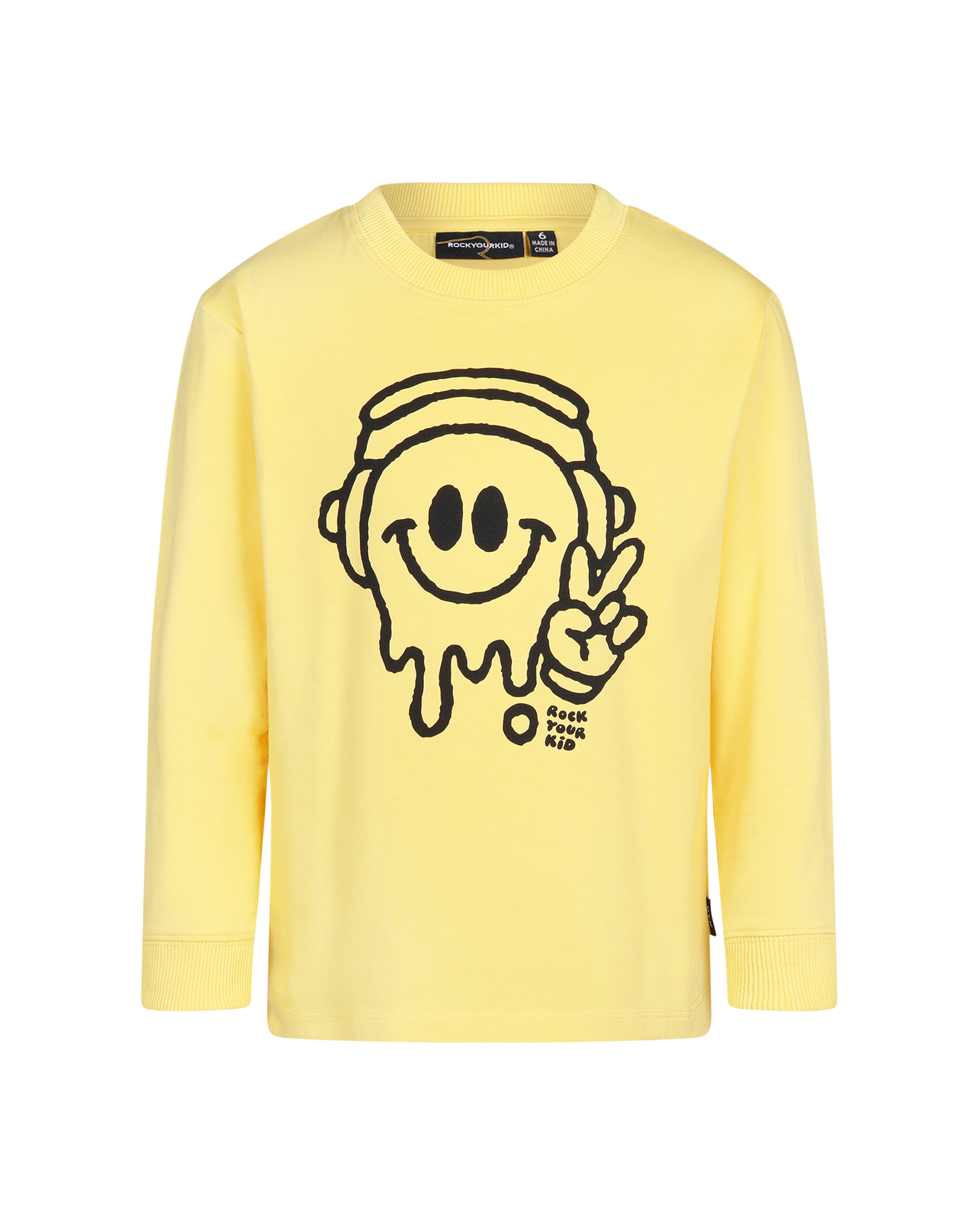 CHILL OUT DAVID LONG SLEEVE T-SHIRT IN YELLOW