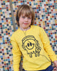 CHILL OUT DAVID LONG SLEEVE T-SHIRT IN YELLOW