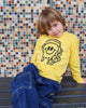 CHILL OUT DAVID LONG SLEEVE T-SHIRT IN YELLOW