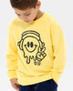 CHILL OUT DAVID LONG SLEEVE T-SHIRT IN YELLOW