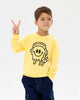 CHILL OUT DAVID LONG SLEEVE T-SHIRT IN YELLOW