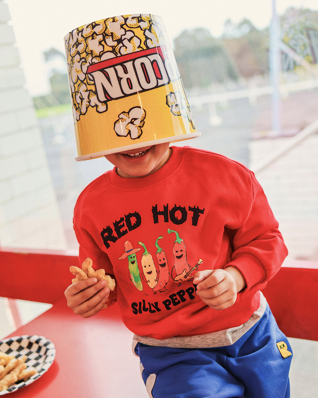 BILLY SWEATER IN FIERY RED