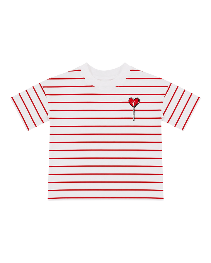 SUZIE TEE IN ROSE STRIPE