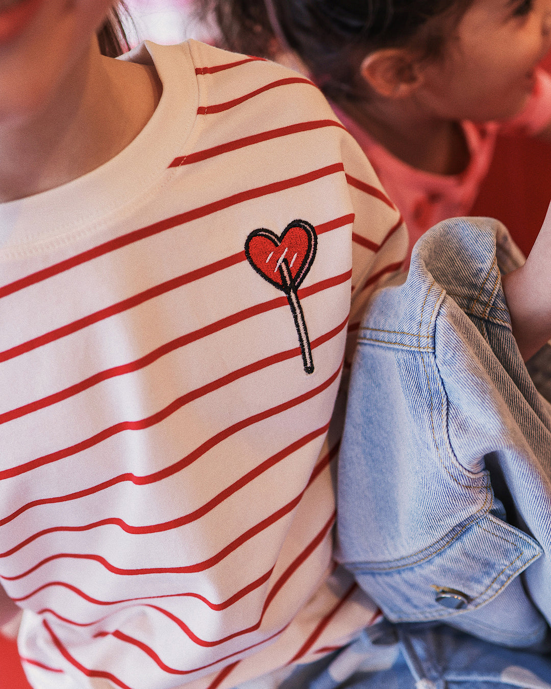 SUZIE TEE IN ROSE STRIPE