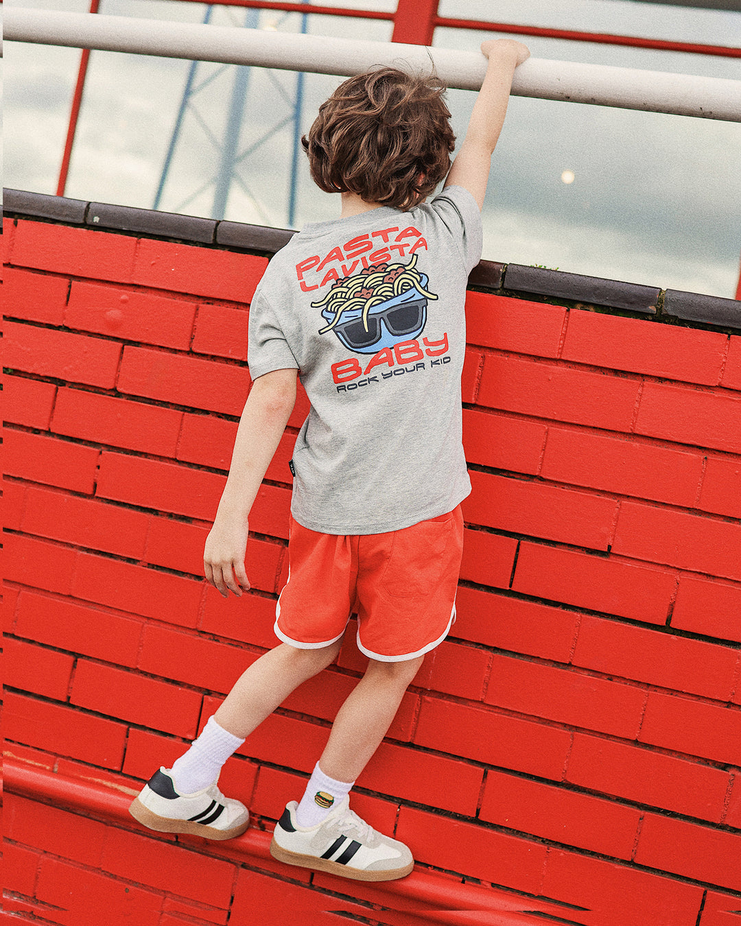 JET TEE IN GREY MARLE