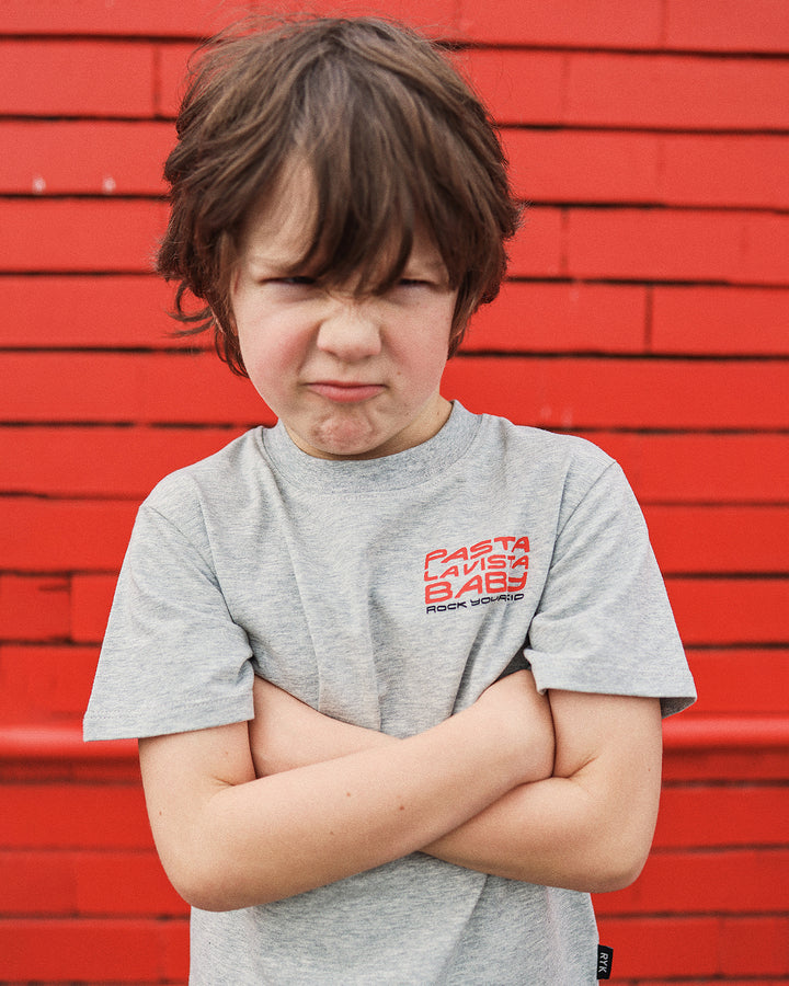 JET TEE IN GREY MARLE