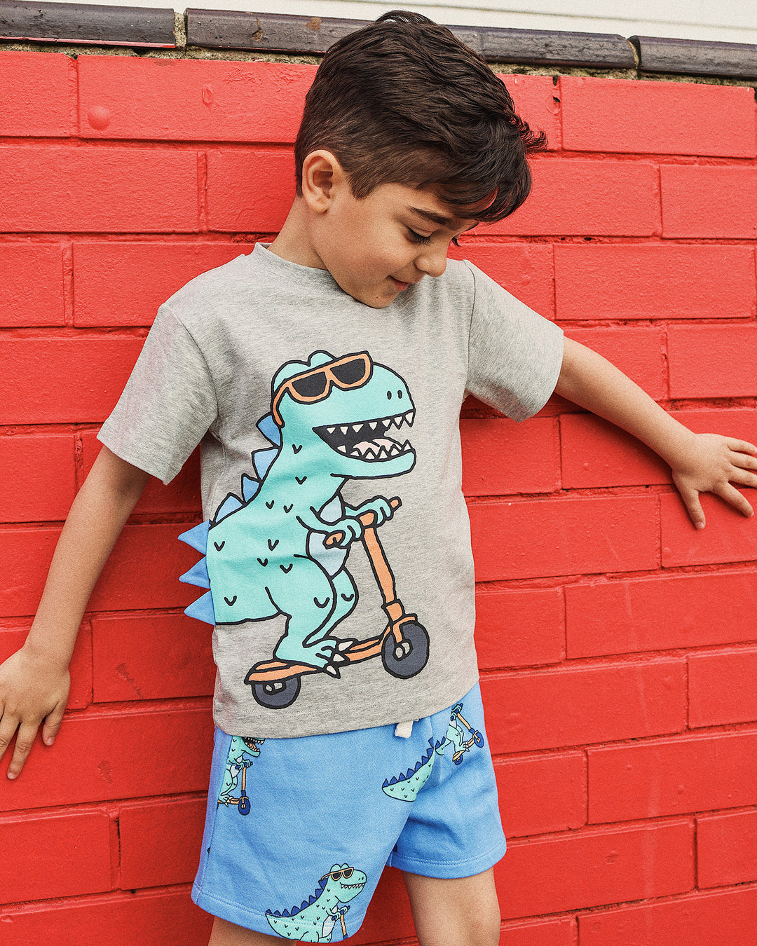 GRAYSON TEE IN GREY MARLE