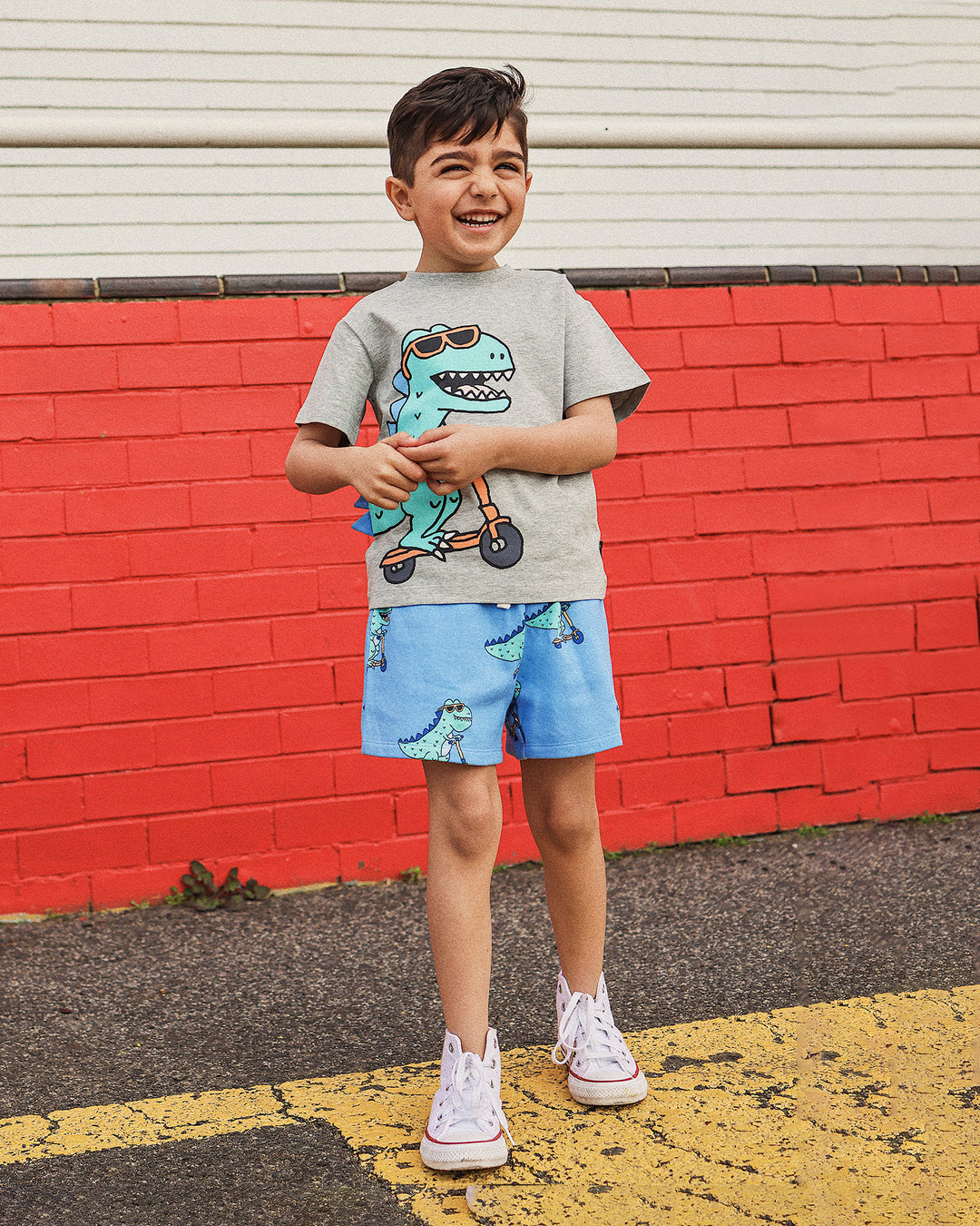 GRAYSON TEE IN GREY MARLE