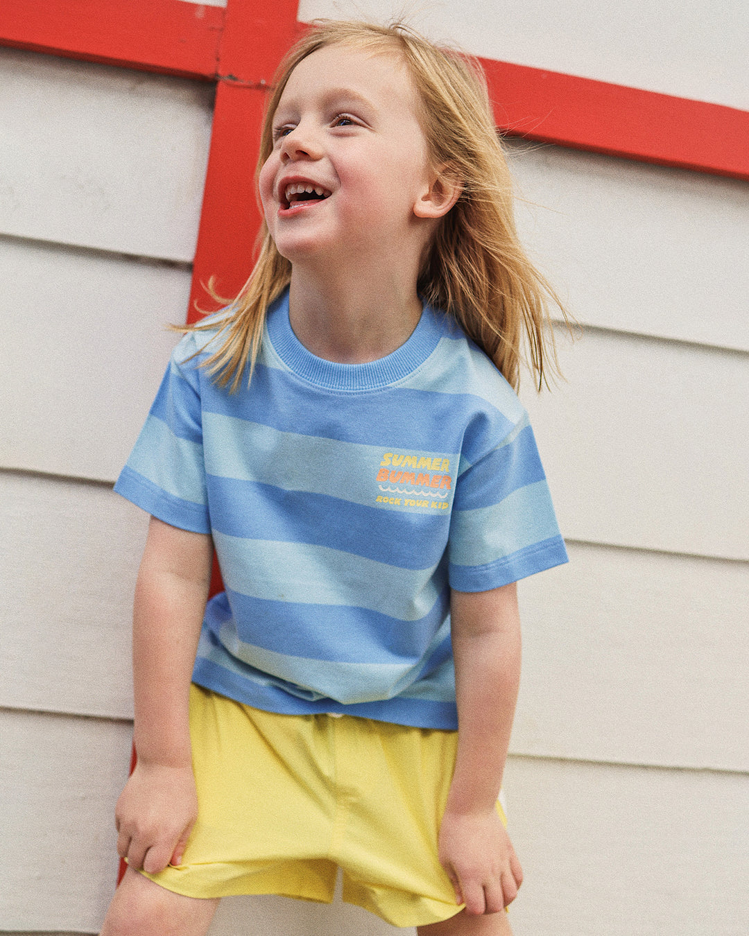VINCE TEE IN BLUE STRIPE
