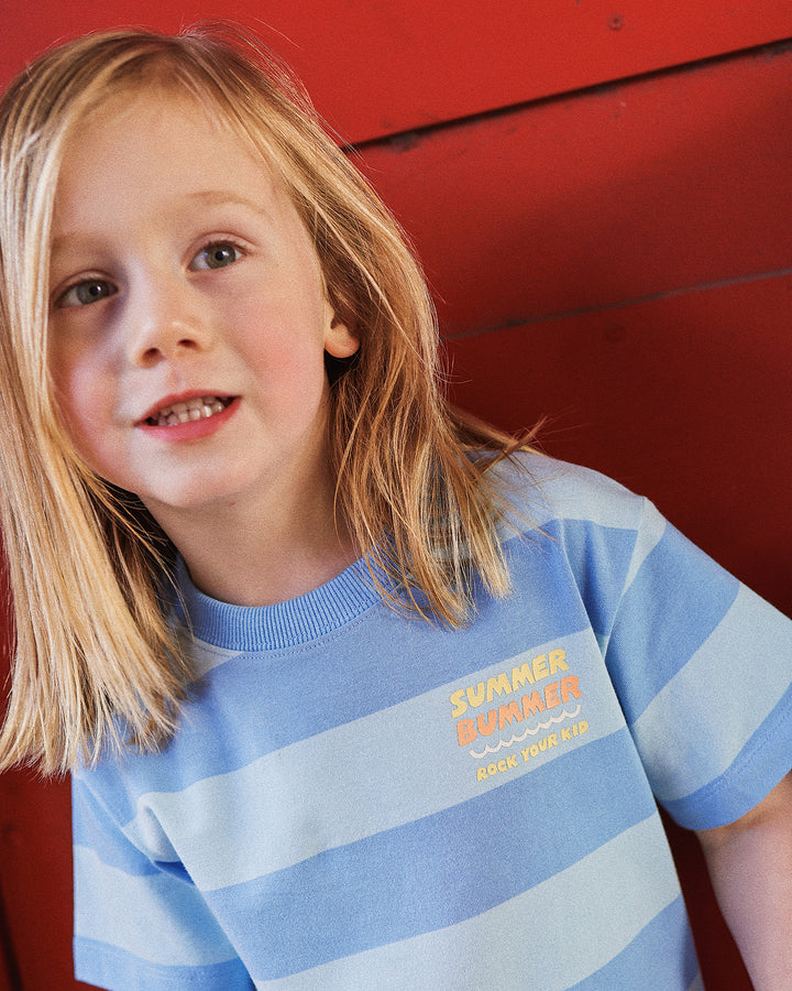 VINCE TEE IN BLUE STRIPE