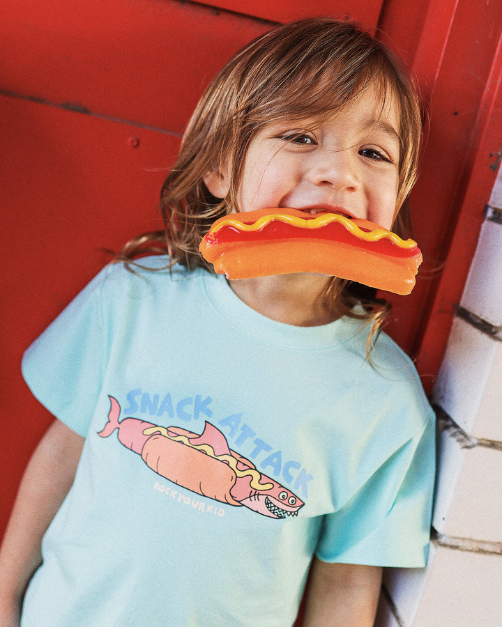 RILEY TEE IN SOFT AQUA