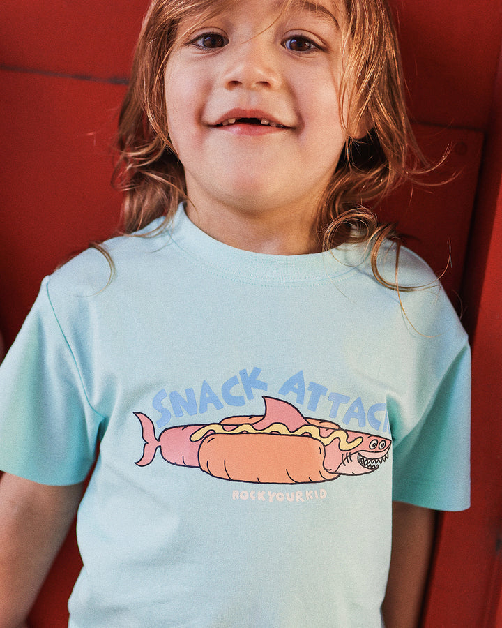 RILEY TEE IN SOFT AQUA