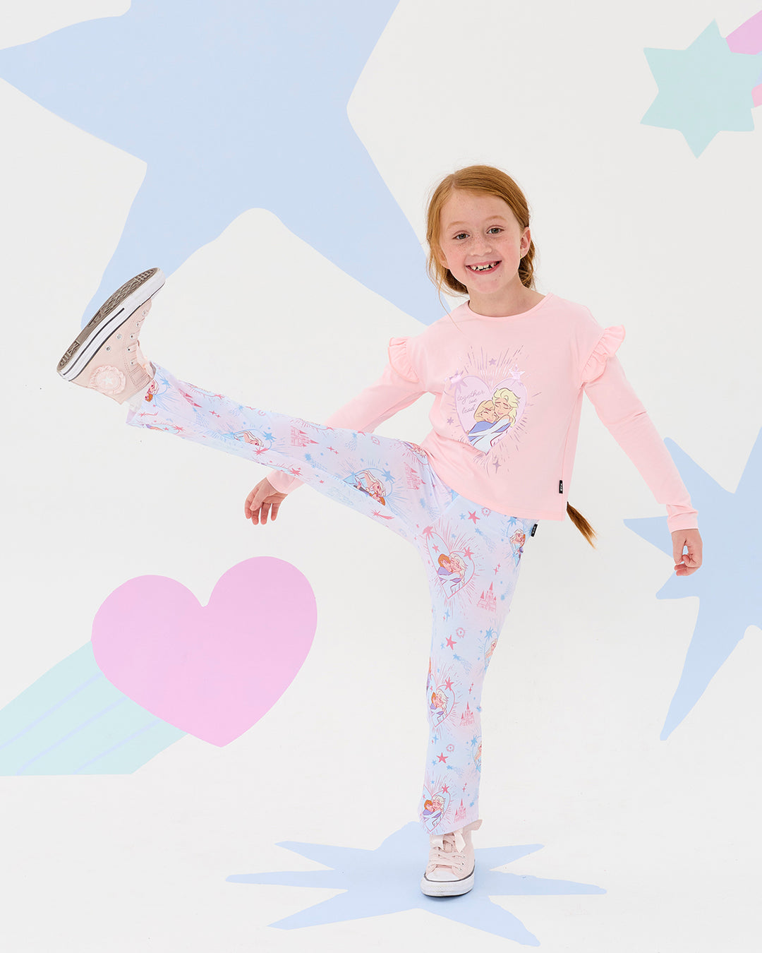 FROZEN WINTER SKY FLARE LEGGINGS